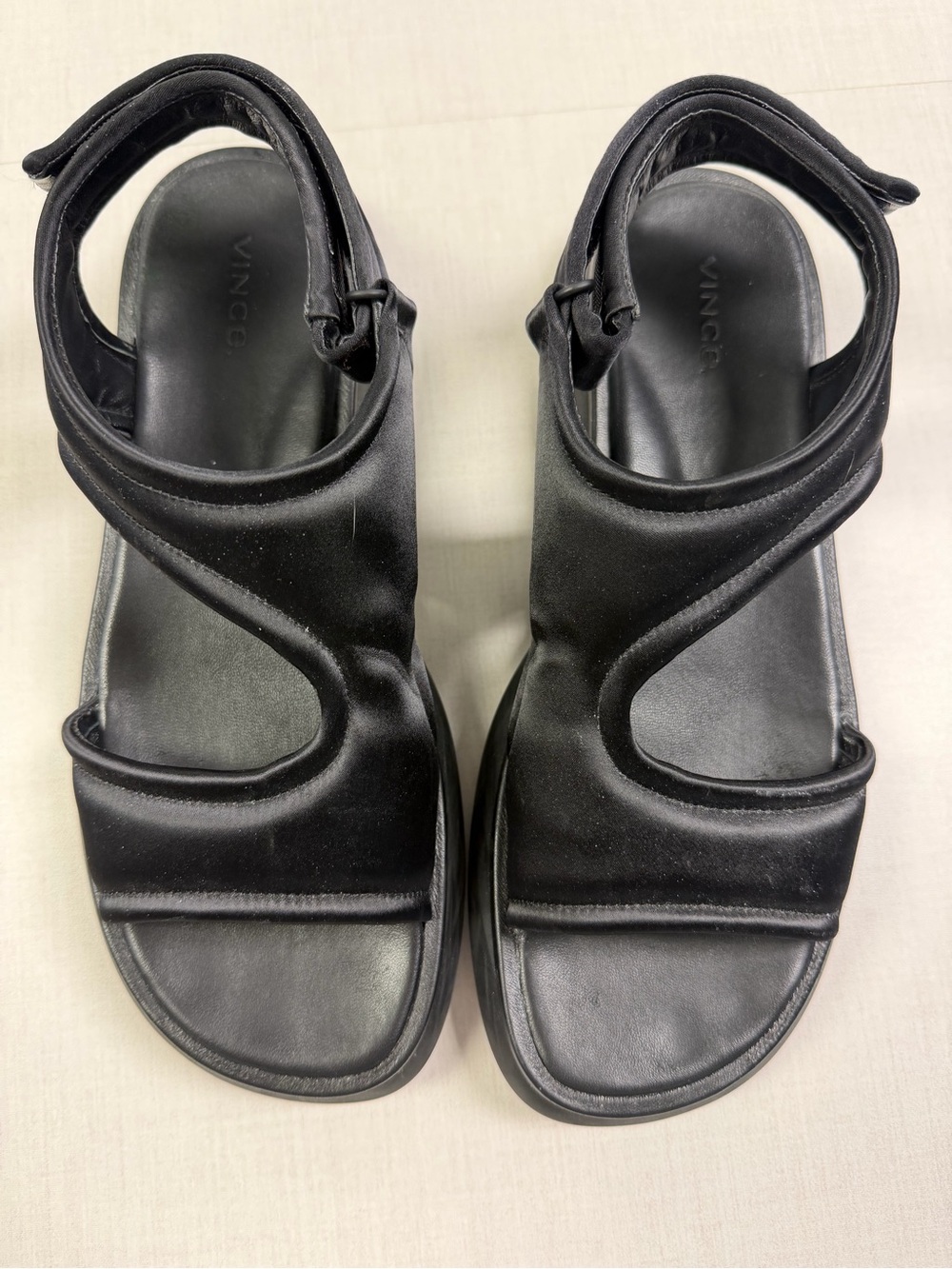 Vince Black Fresca Asymetrical Strappy Sandals